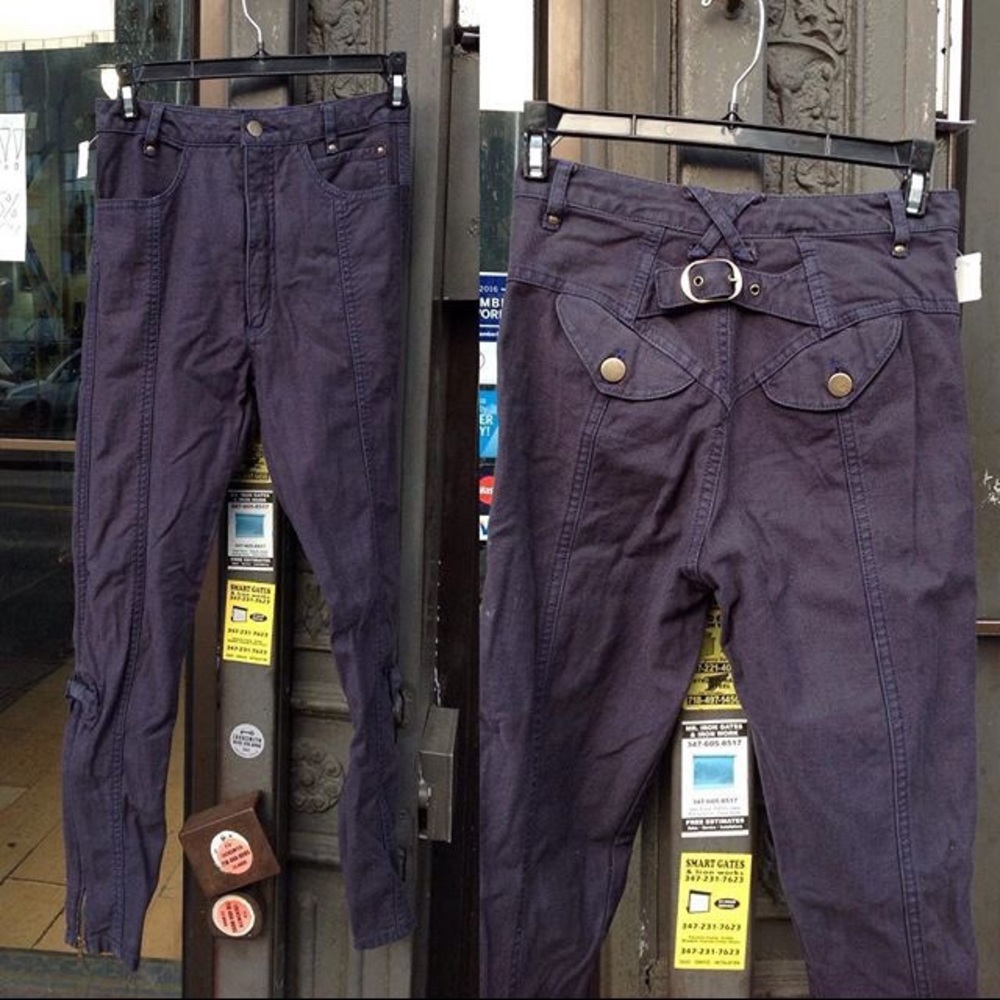 blue grey high waisted jeans by judi rosen